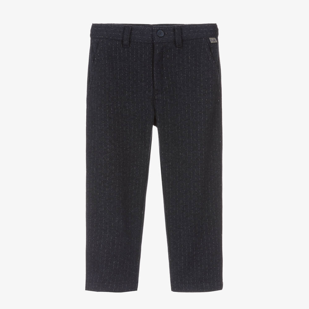 Il Gufo-Boys Blue Pin Stripe Trousers | Childrensalon Outlet