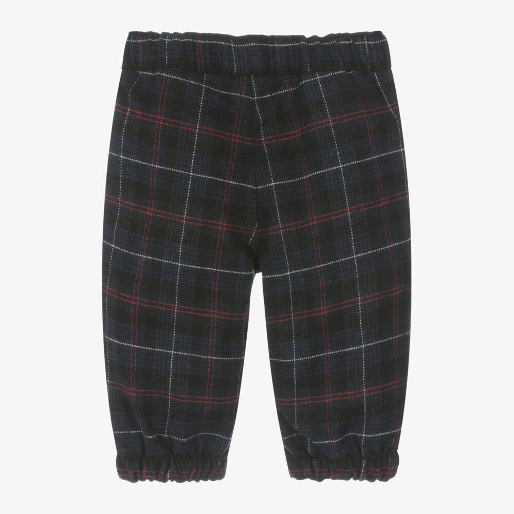 Il Gufo-Boys Blue Plaid Pull-On Trousers | Childrensalon Outlet