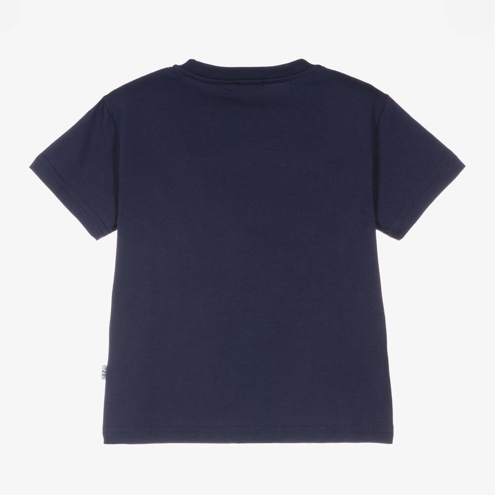 Il Gufo-تيشيرت قطن لون كحلي للأولاد | Childrensalon Outlet