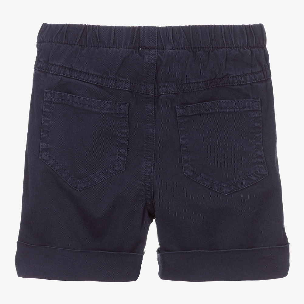Il Gufo-Boys Blue Twill Shorts | Childrensalon Outlet