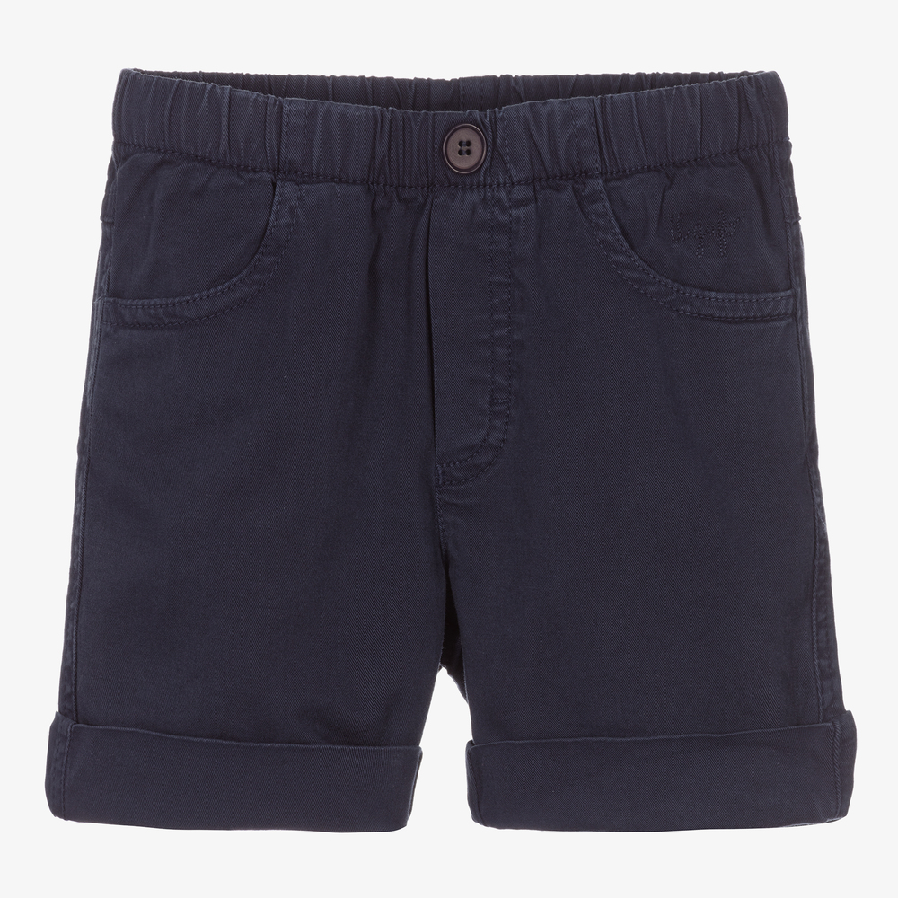 Il Gufo - Short bleu en sergé Garçon | Childrensalon