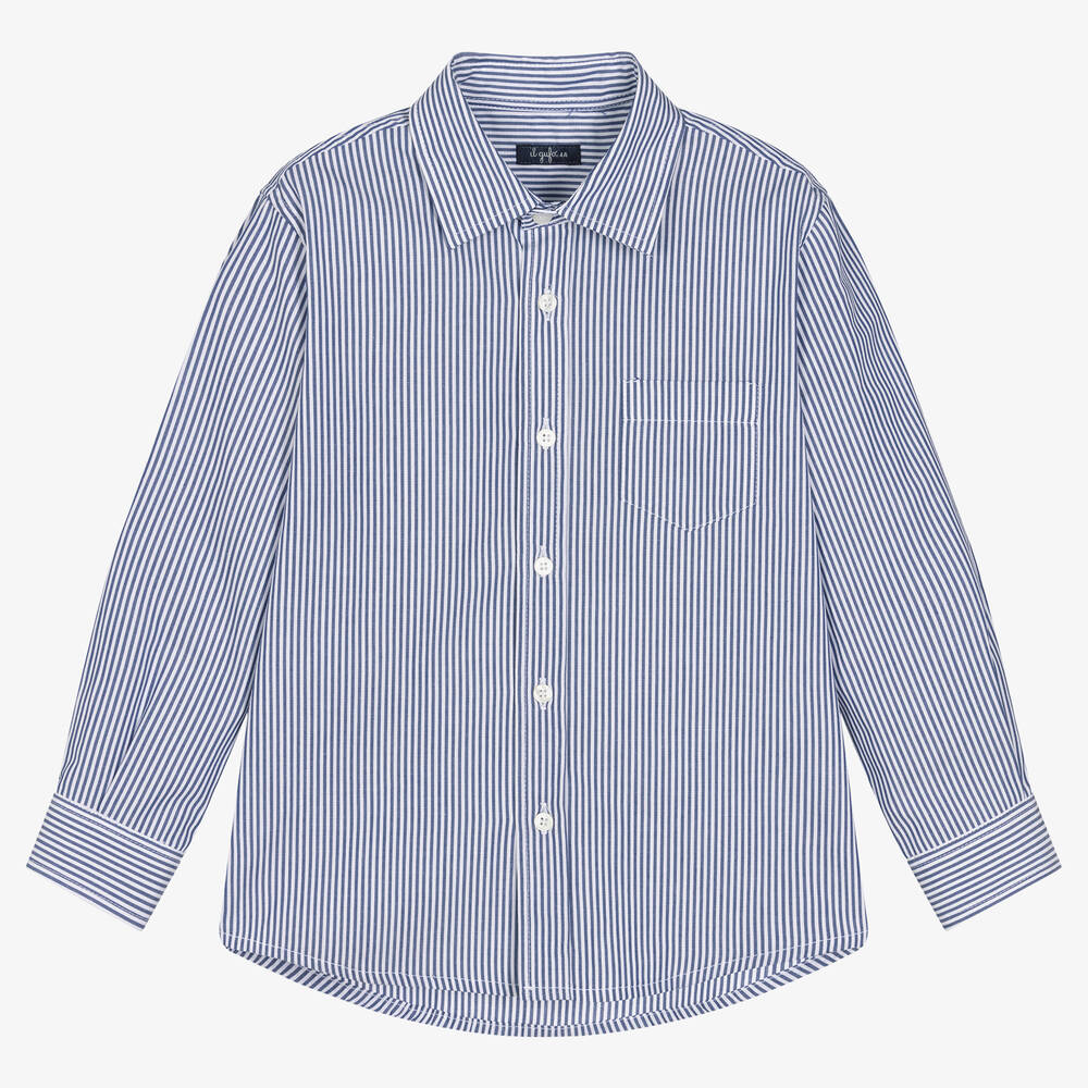 Il Gufo - Chemise rayée bleue et blanche | Childrensalon