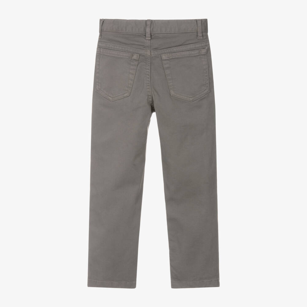 Il Gufo-Boys Charcoal Cotton Trousers | Childrensalon Outlet