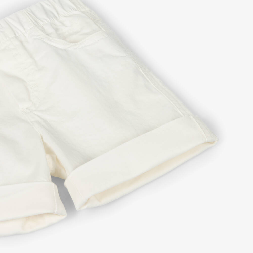 Il Gufo-Boys Classic Ivory Cotton Shorts | Childrensalon Outlet