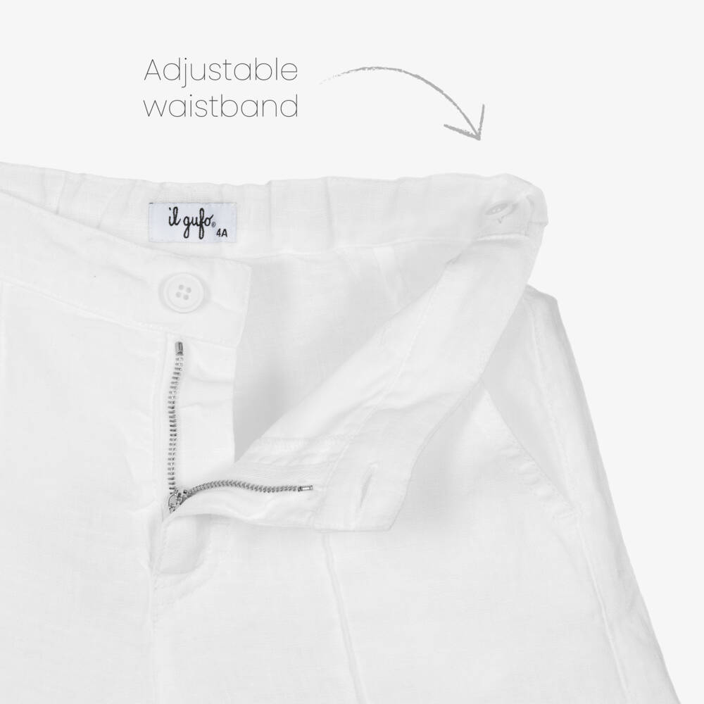Il Gufo-Boys Classic White Linen Ensemble | Childrensalon Outlet