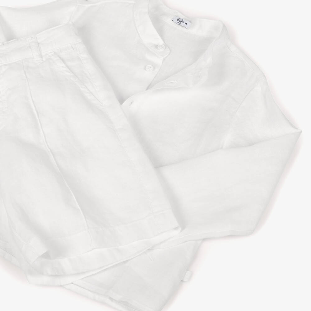 Il Gufo-Boys Classic White Linen Ensemble | Childrensalon Outlet