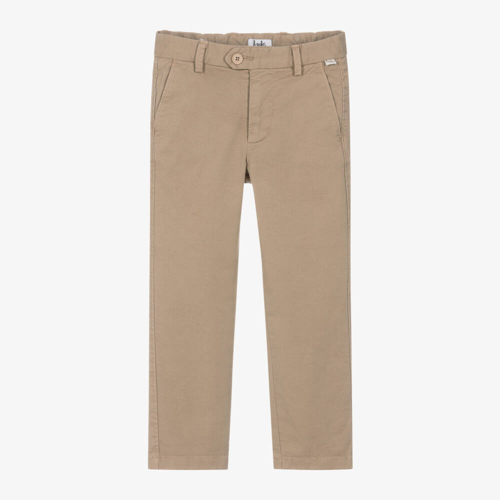 Il Gufo-Boys Cotton Beige Trousers | Childrensalon Outlet