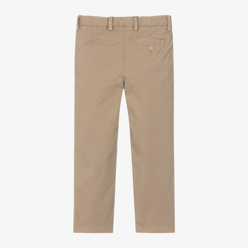Il Gufo-Boys Cotton Beige Trousers | Childrensalon Outlet