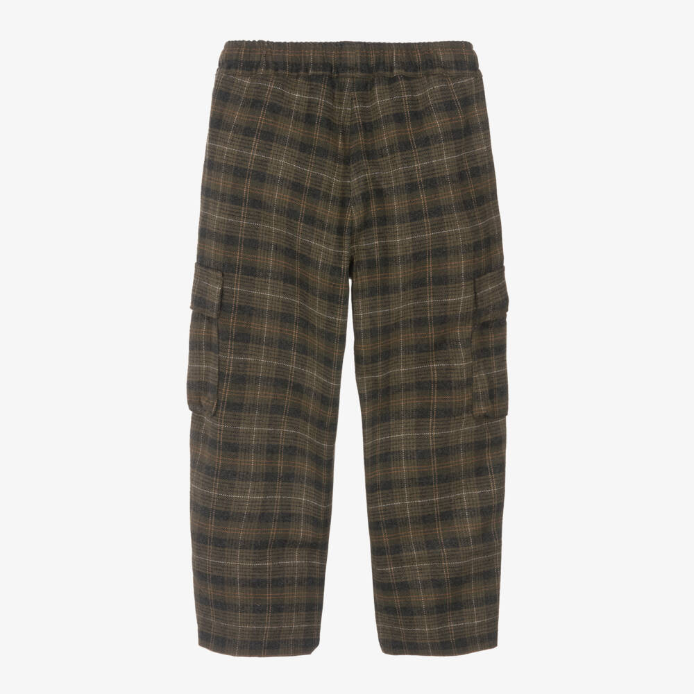 Il Gufo-Boys Cotton Blend Plaid Trousers | Childrensalon Outlet