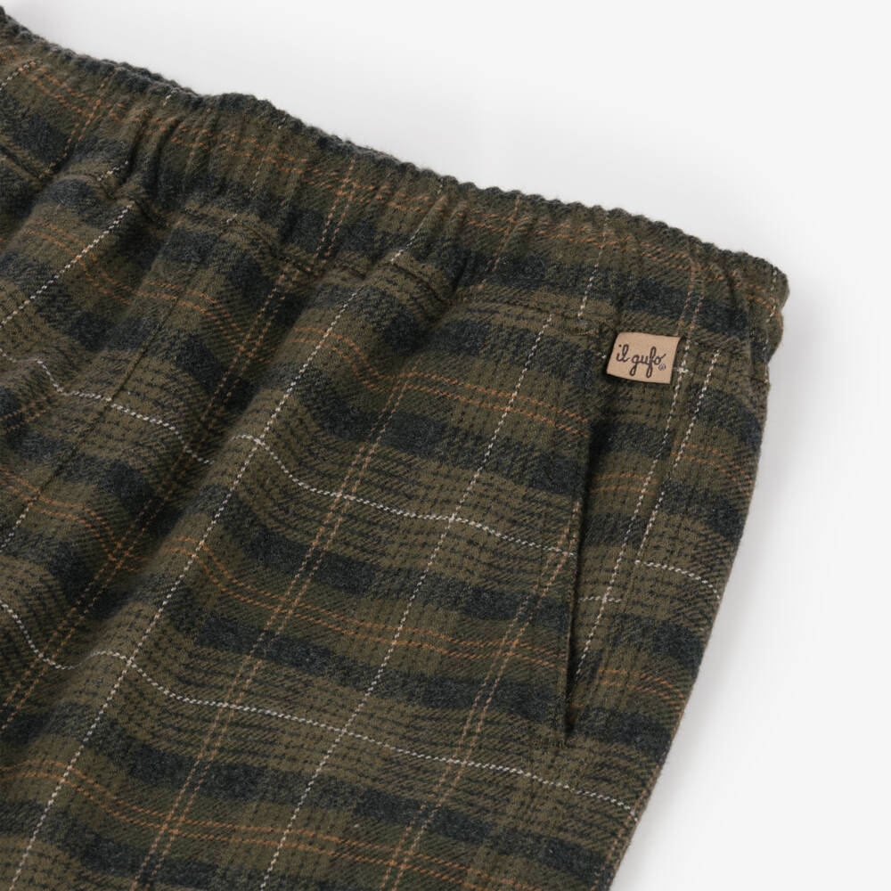 Il Gufo-Boys Cotton Blend Plaid Trousers | Childrensalon Outlet