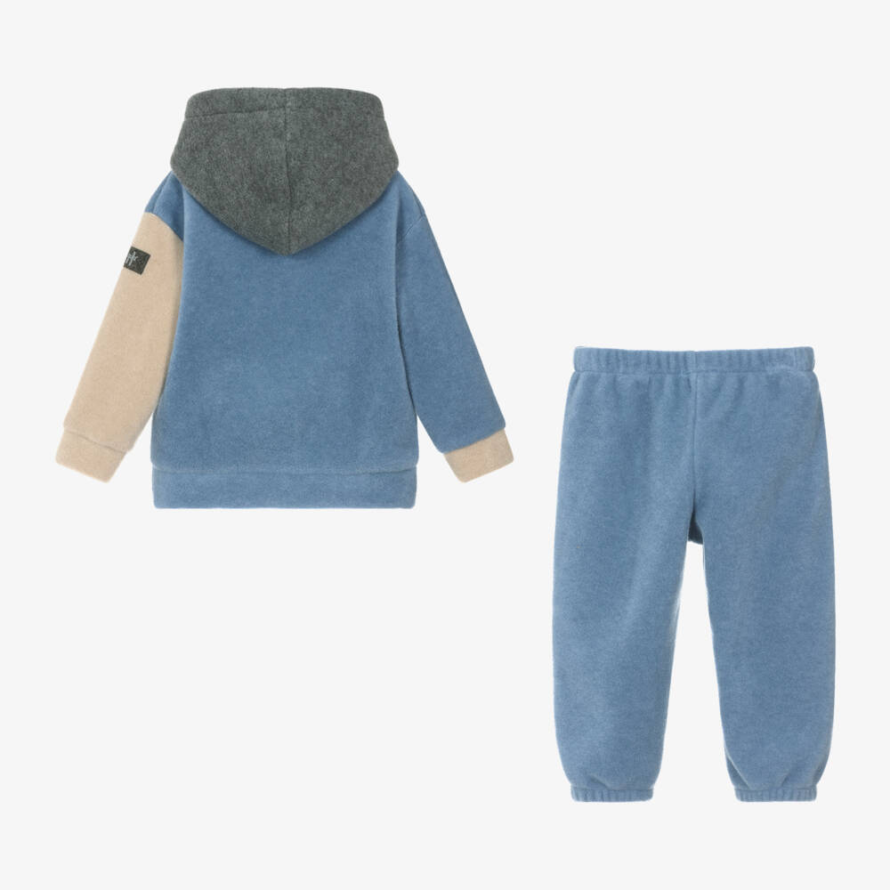 Il Gufo-Boys Cozy Blue Block Fleece Set | Childrensalon Outlet