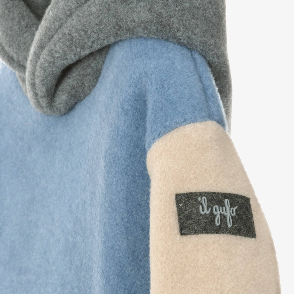 Il Gufo-Boys Cozy Blue Block Fleece Set | Childrensalon Outlet