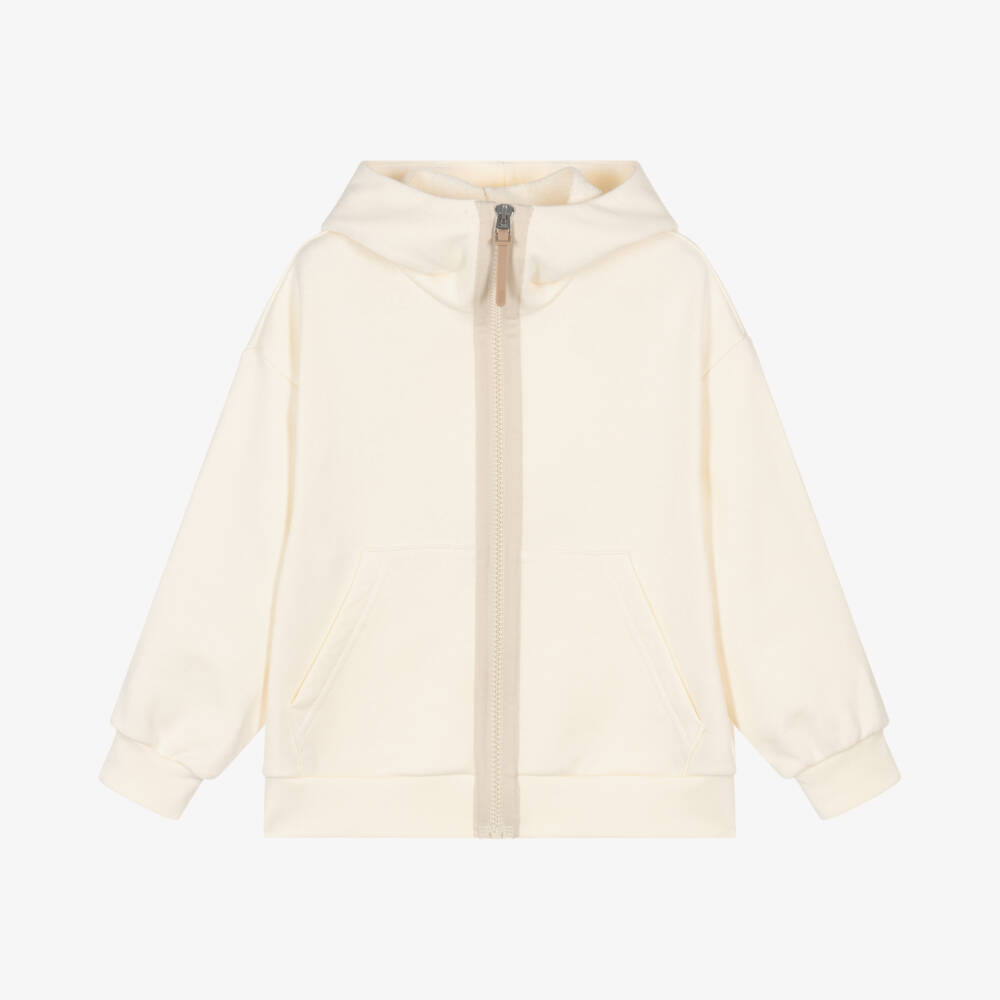Il Gufo-Boys Creamy Cotton Hoodie | Childrensalon Outlet