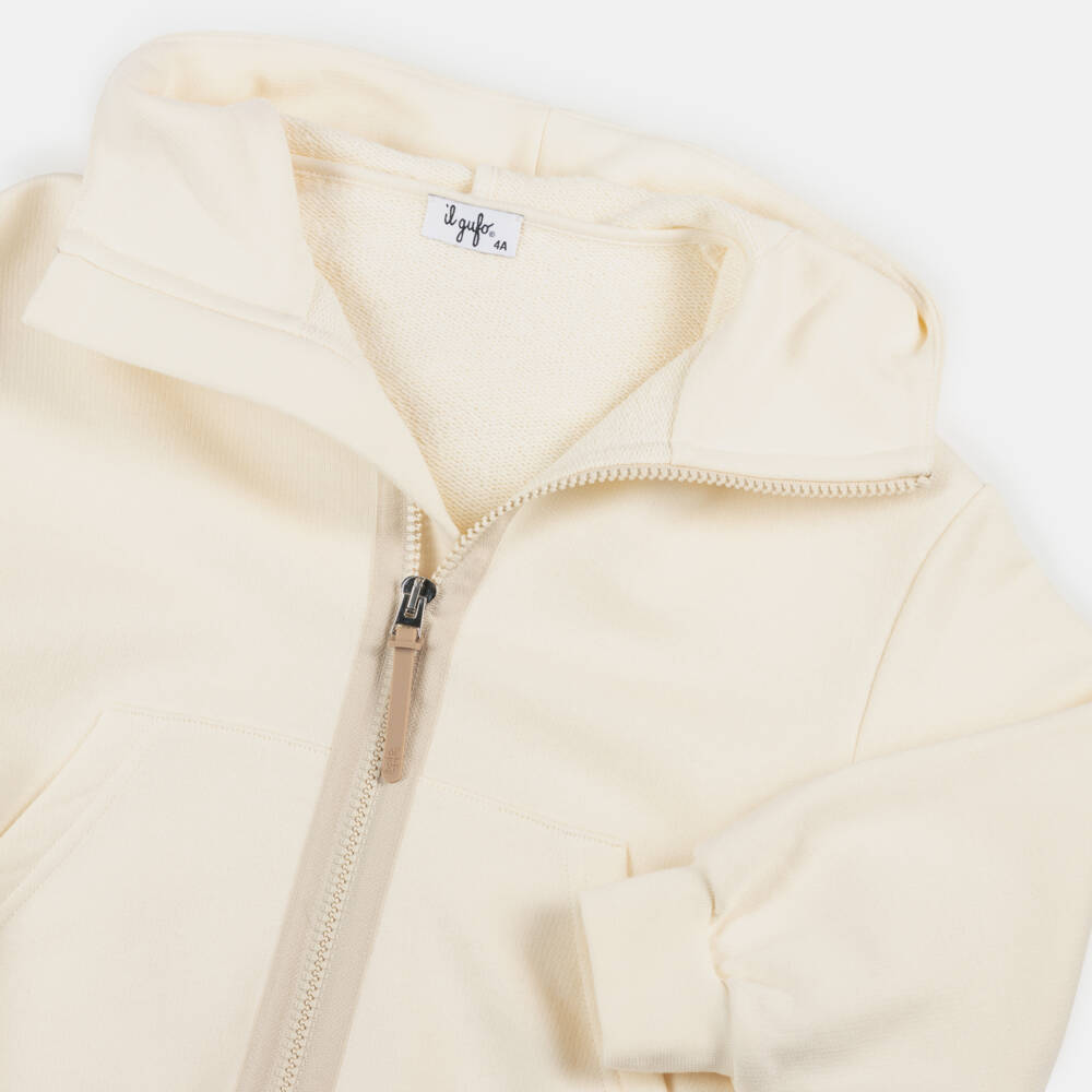 Il Gufo-Boys Creamy Cotton Hoodie | Childrensalon Outlet