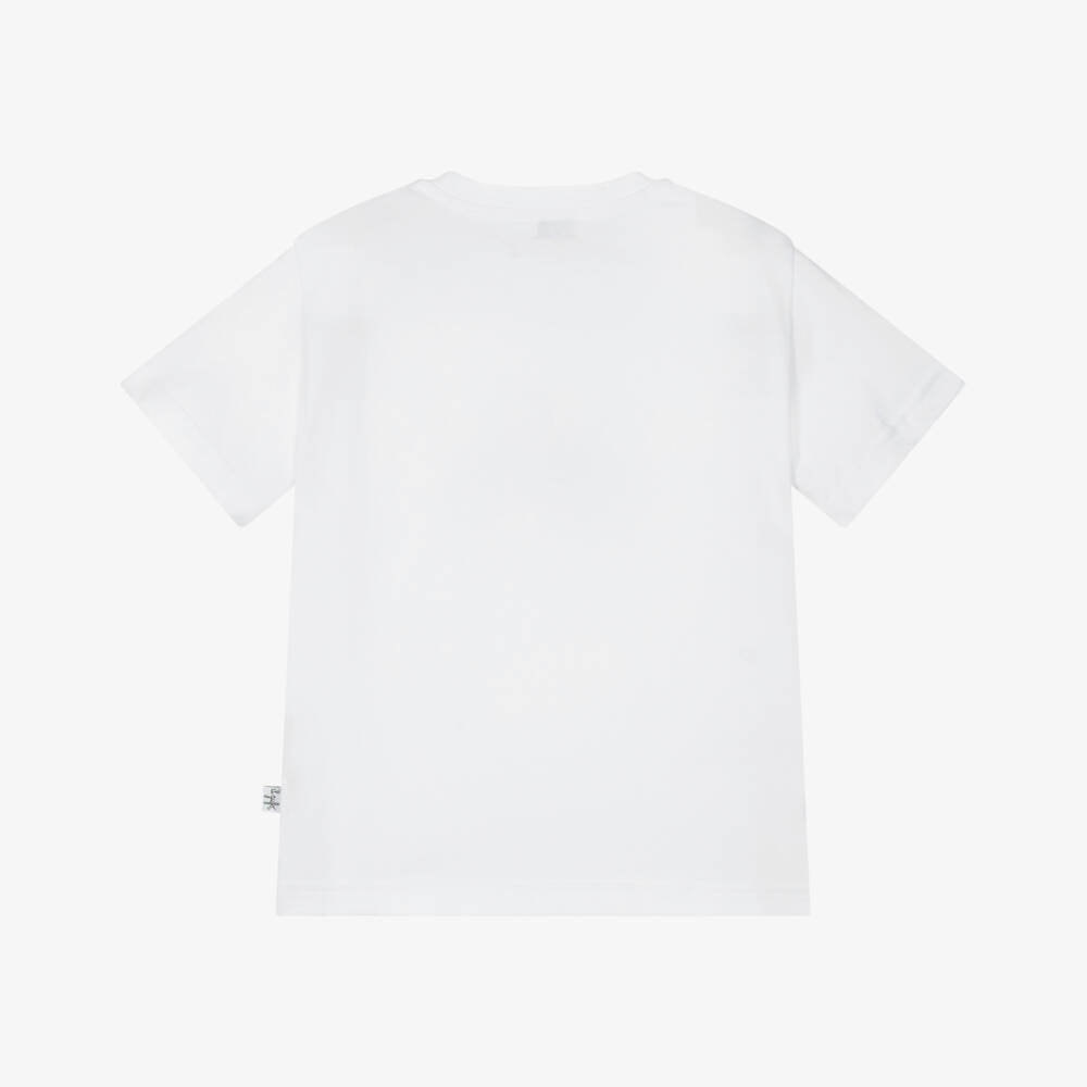 Il Gufo-Boys Crocodile White Tee Delight | Childrensalon Outlet