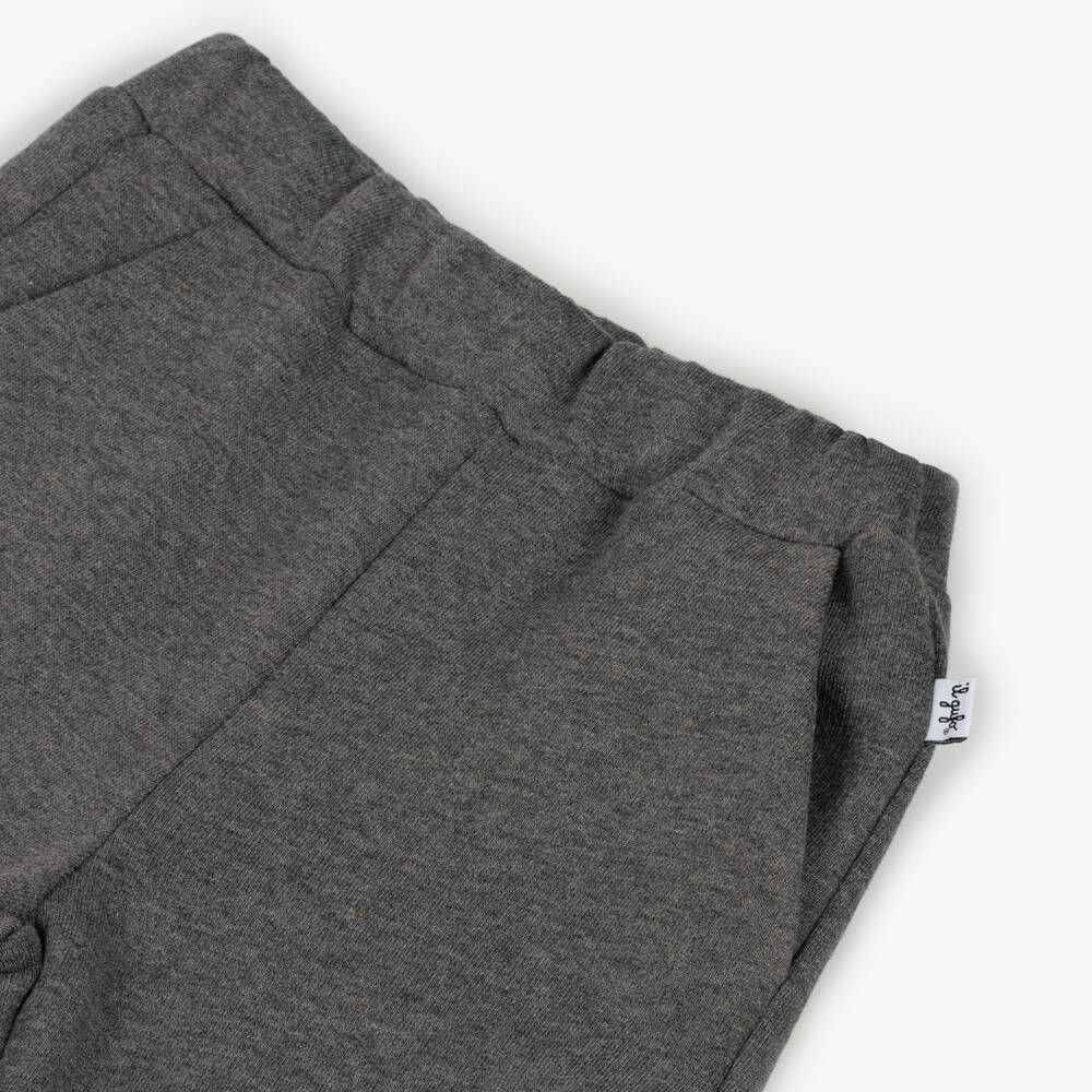 Il Gufo-Boys Dark Grey Cotton Jersey Joggers | Childrensalon Outlet