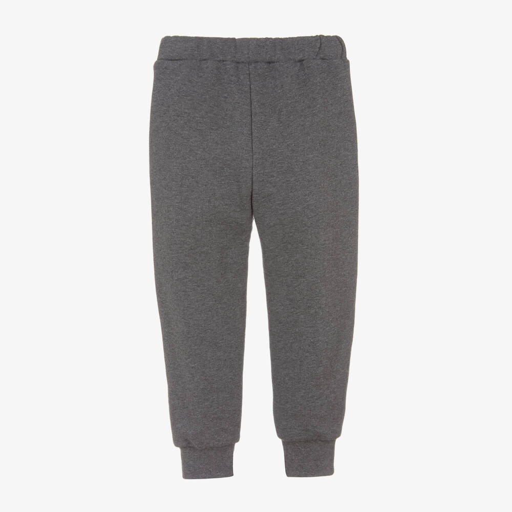 Il Gufo-Boys Dark Grey Cotton Jersey Joggers | Childrensalon Outlet