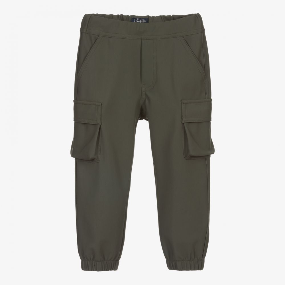 Il Gufo - Boys Green Cargo Joggers | Childrensalon