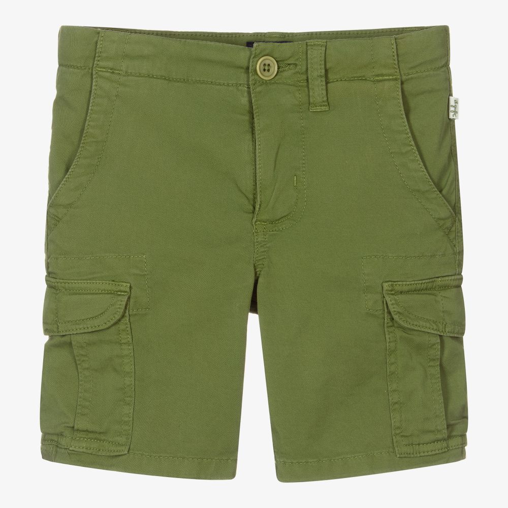 Il Gufo - Boys Green Cargo Shorts | Childrensalon