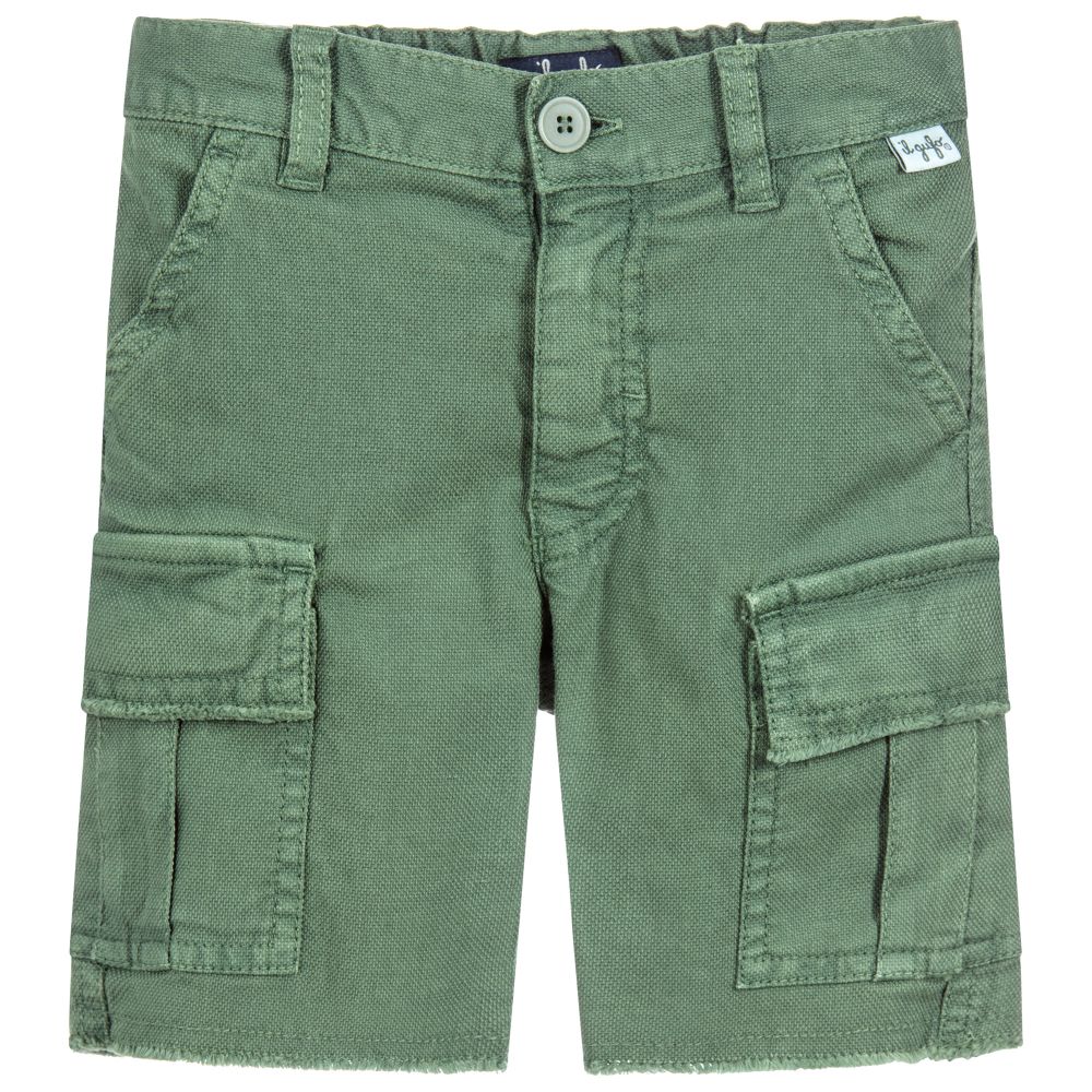 Boys green cargo shorts clearance