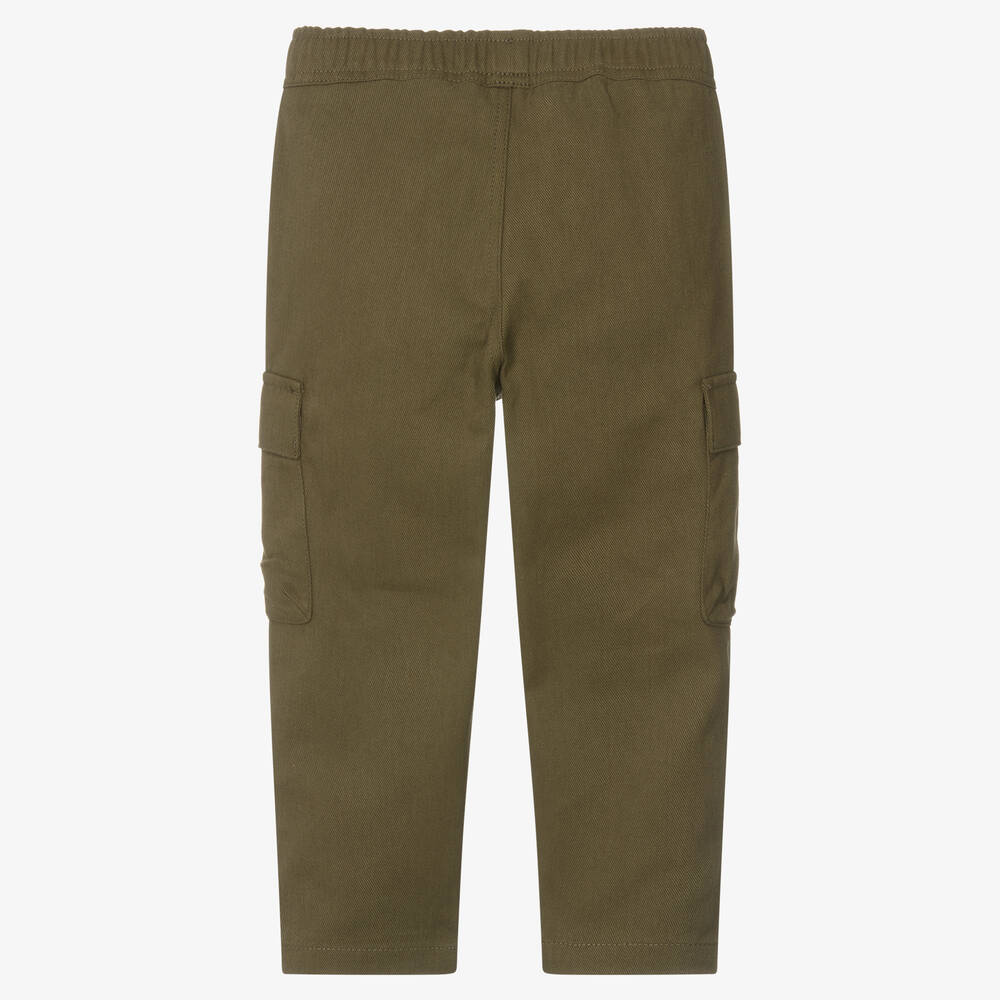 Il Gufo-Boys Green Cotton Cargo Trousers | Childrensalon Outlet
