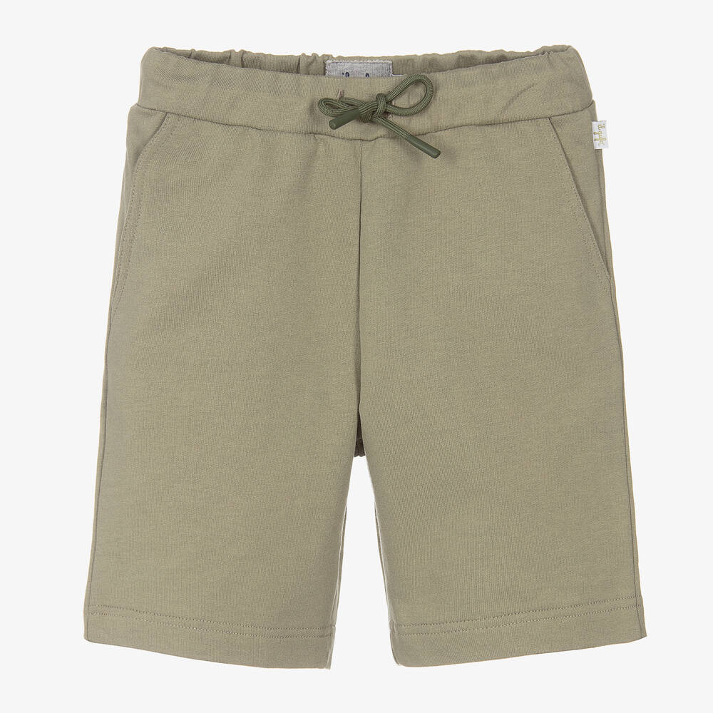 Il Gufo - Short vert en jersey de coton | Childrensalon