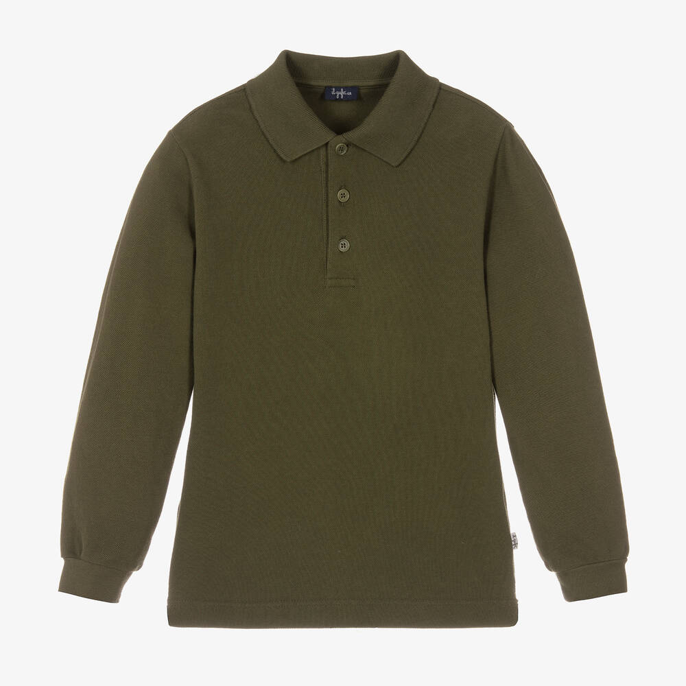 Il Gufo - Grünes Baumwoll-Poloshirt | Childrensalon