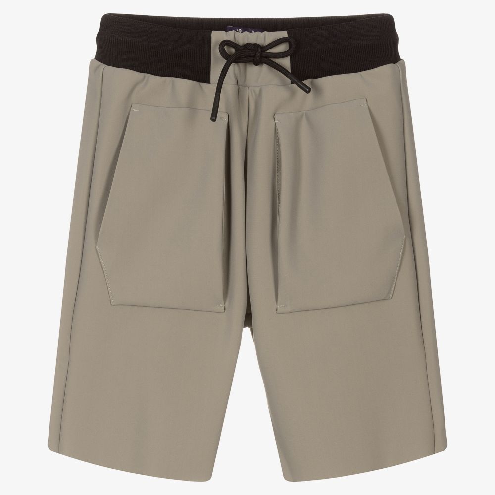 Il Gufo - Boys Green Jersey Shorts | Childrensalon