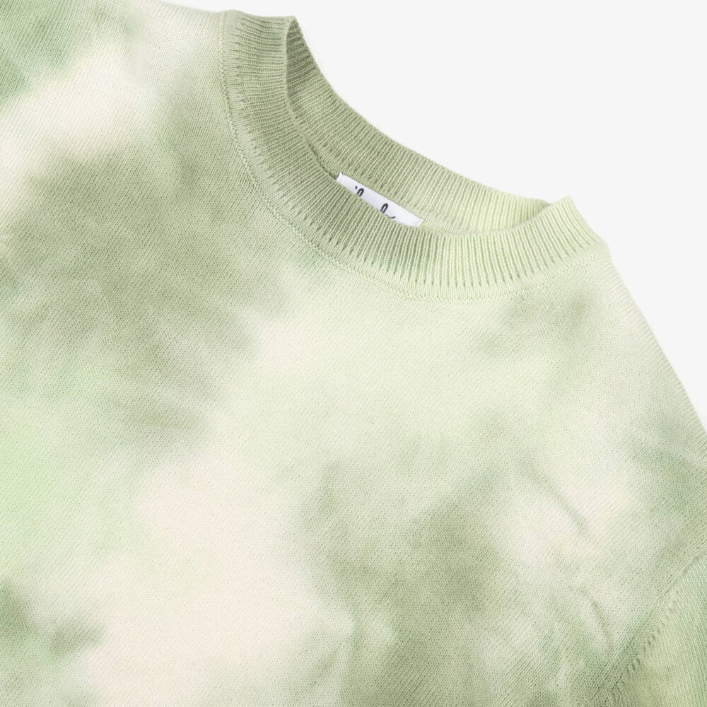 Il Gufo-Boys Green Tie-Dye Cotton Pullover | Childrensalon Outlet