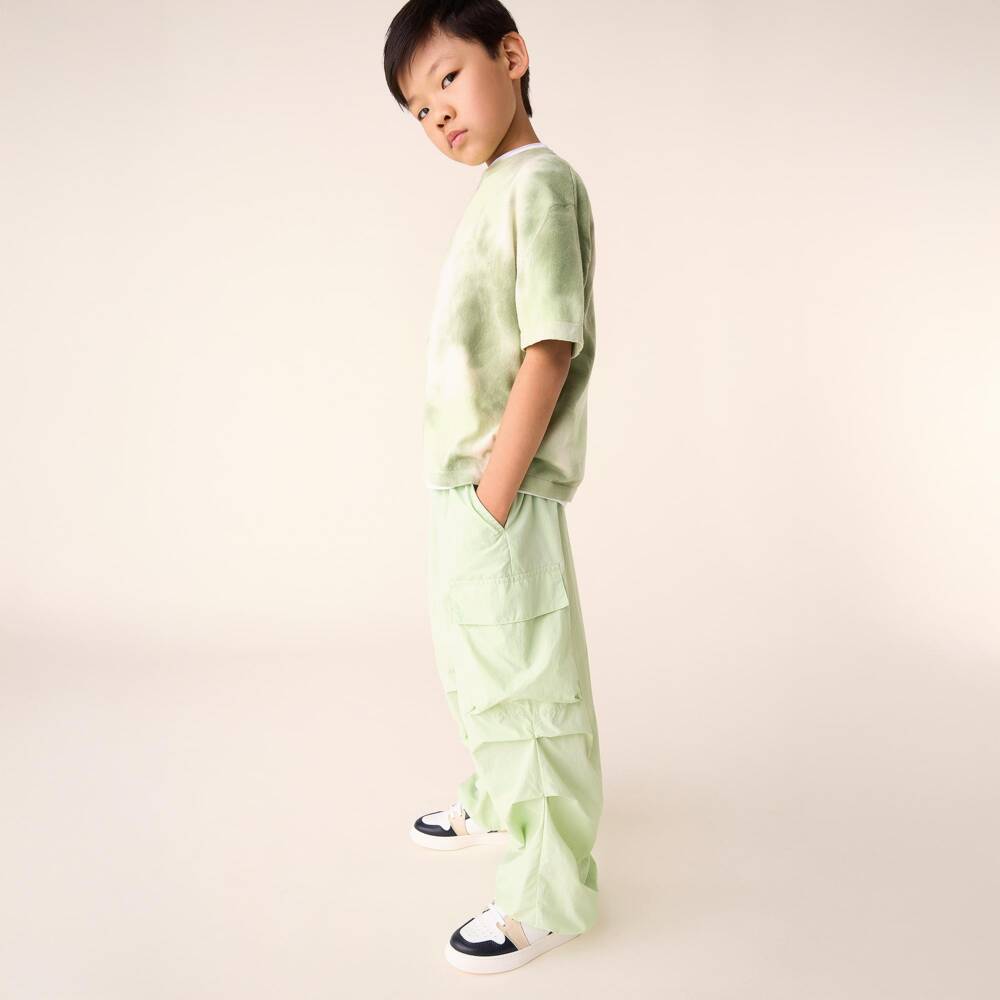 Il Gufo-Boys Green Tie-Dye Cotton Pullover | Childrensalon Outlet