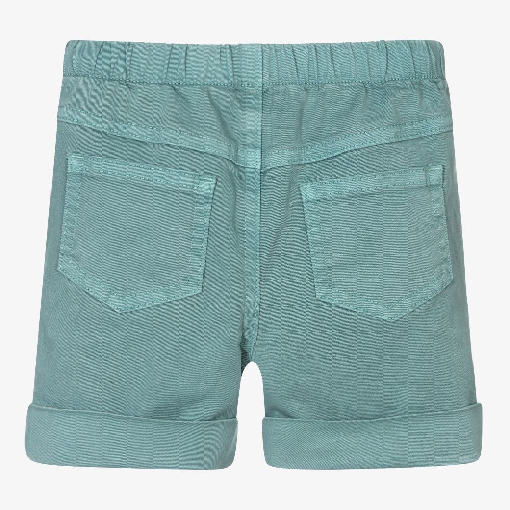 Il Gufo-Boys Green Twill Shorts | Childrensalon Outlet