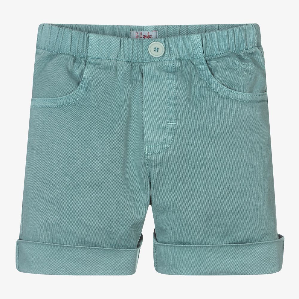 Il Gufo - Boys Green Twill Shorts | Childrensalon