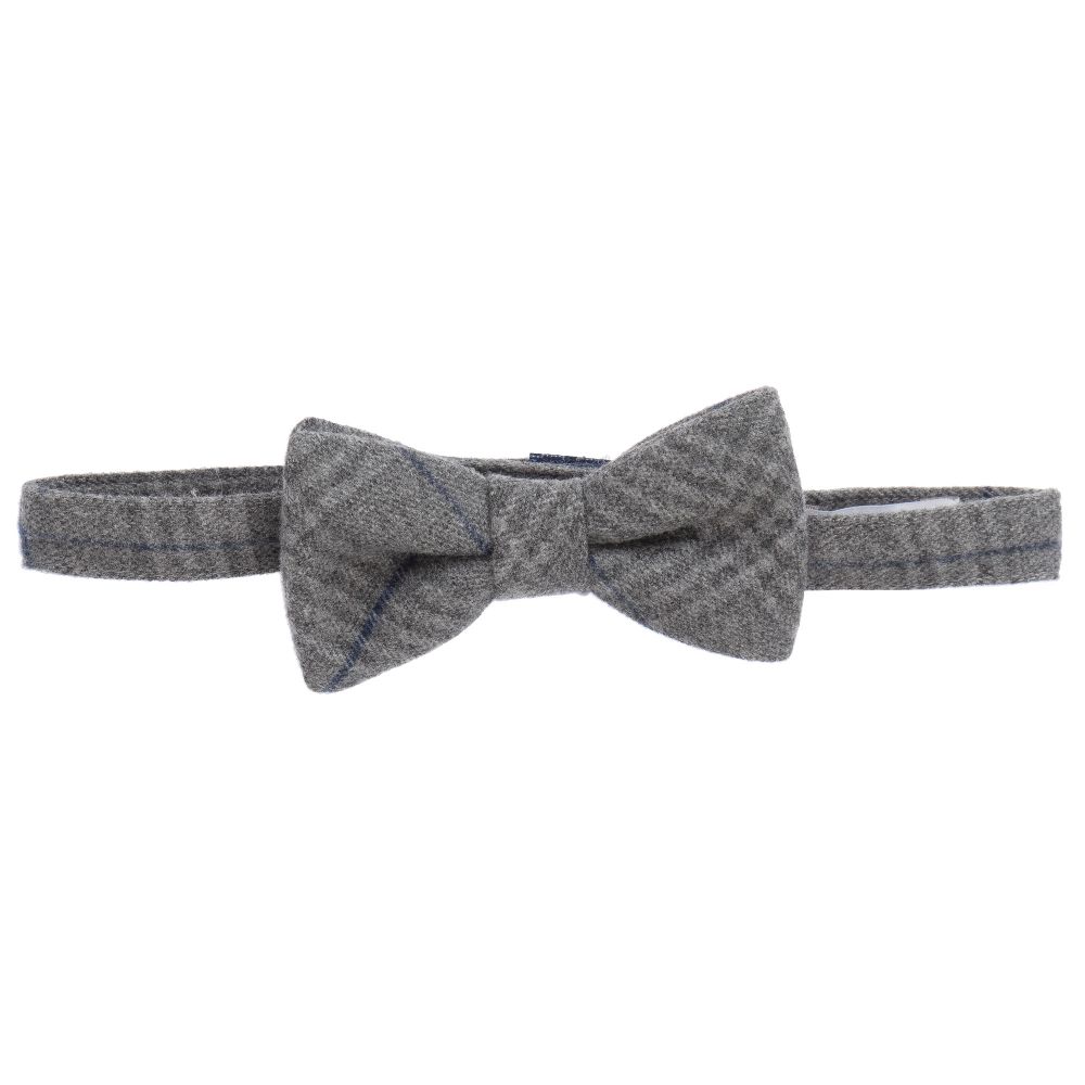 Il Gufo - Boys Grey Check Bow Tie | Childrensalon