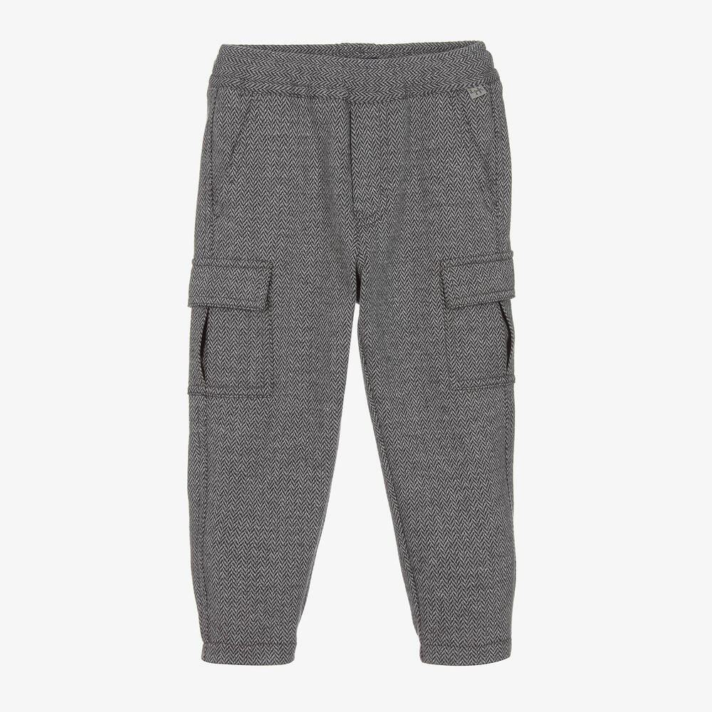 Il Gufo - Boys Grey Cotton Cargo Trousers | Childrensalon
