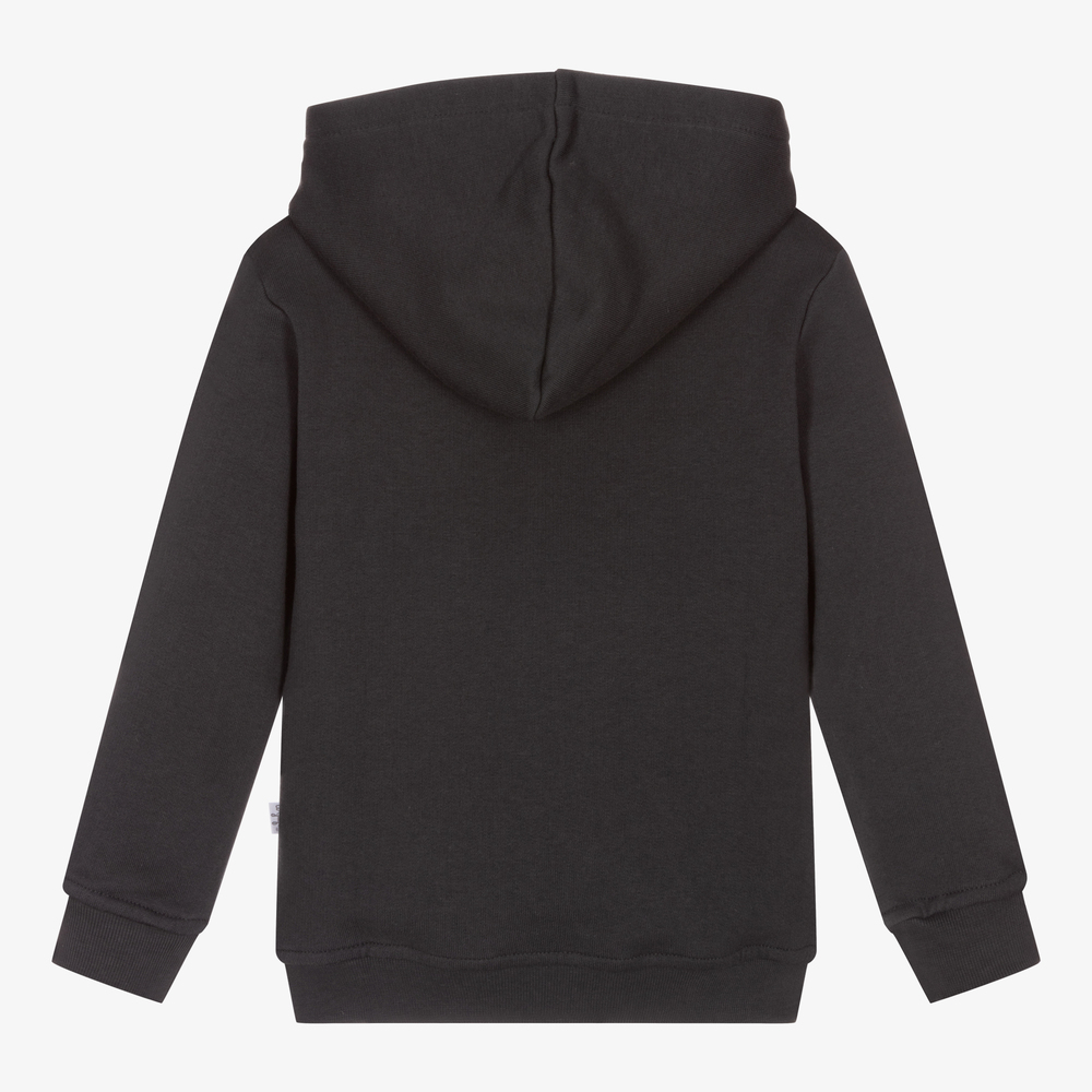 Il Gufo-توب هودي قطن لون رمادي داكن للأولاد | Childrensalon Outlet