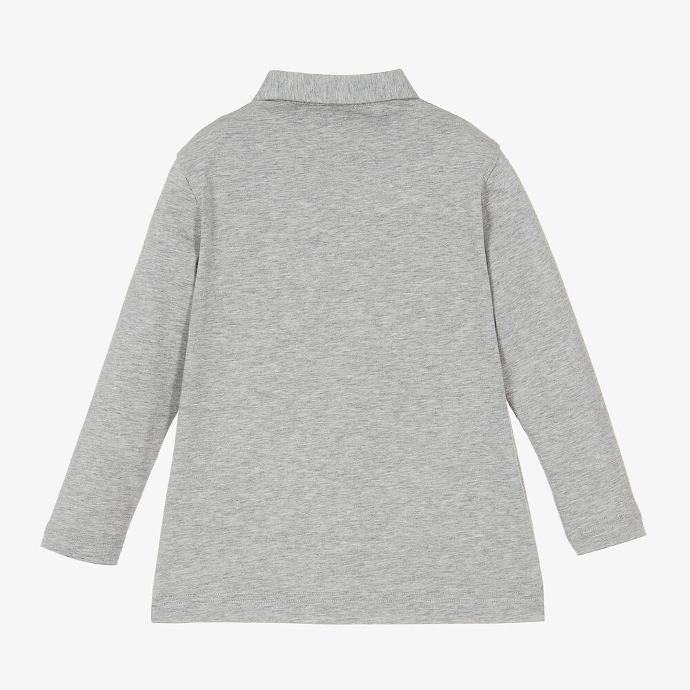 Il Gufo-توب بولو قطن لون رمادي للأولاد | Childrensalon Outlet