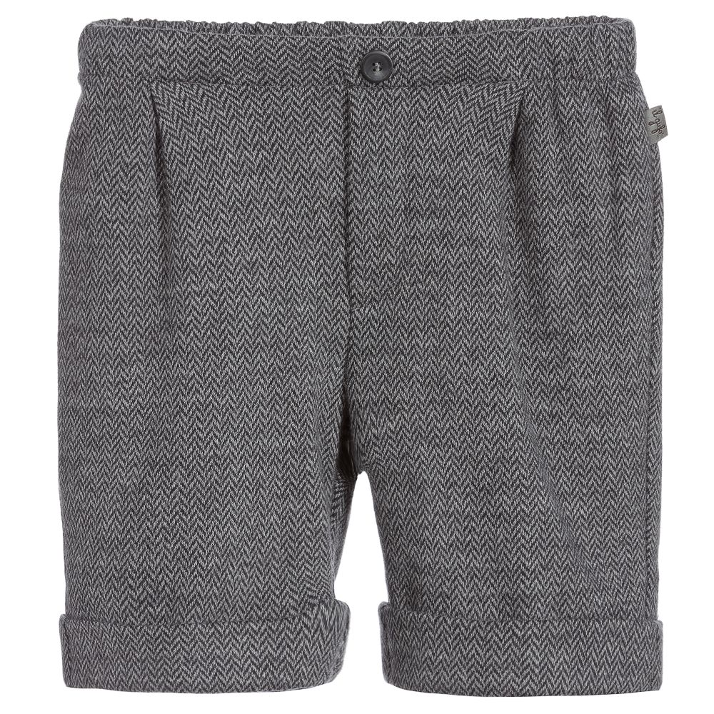 Il Gufo - Boys Grey Cotton Jersey Shorts | Childrensalon