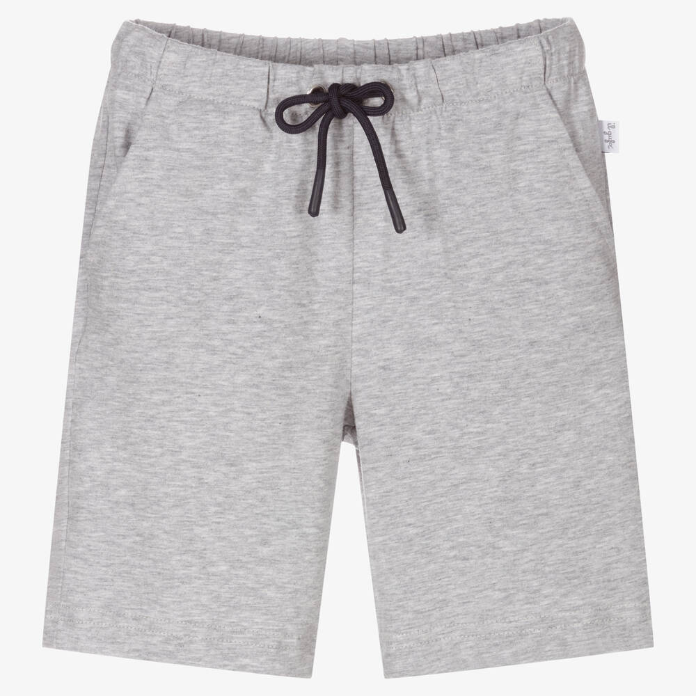 Il Gufo - Boys Grey Cotton Jersey Shorts | Childrensalon
