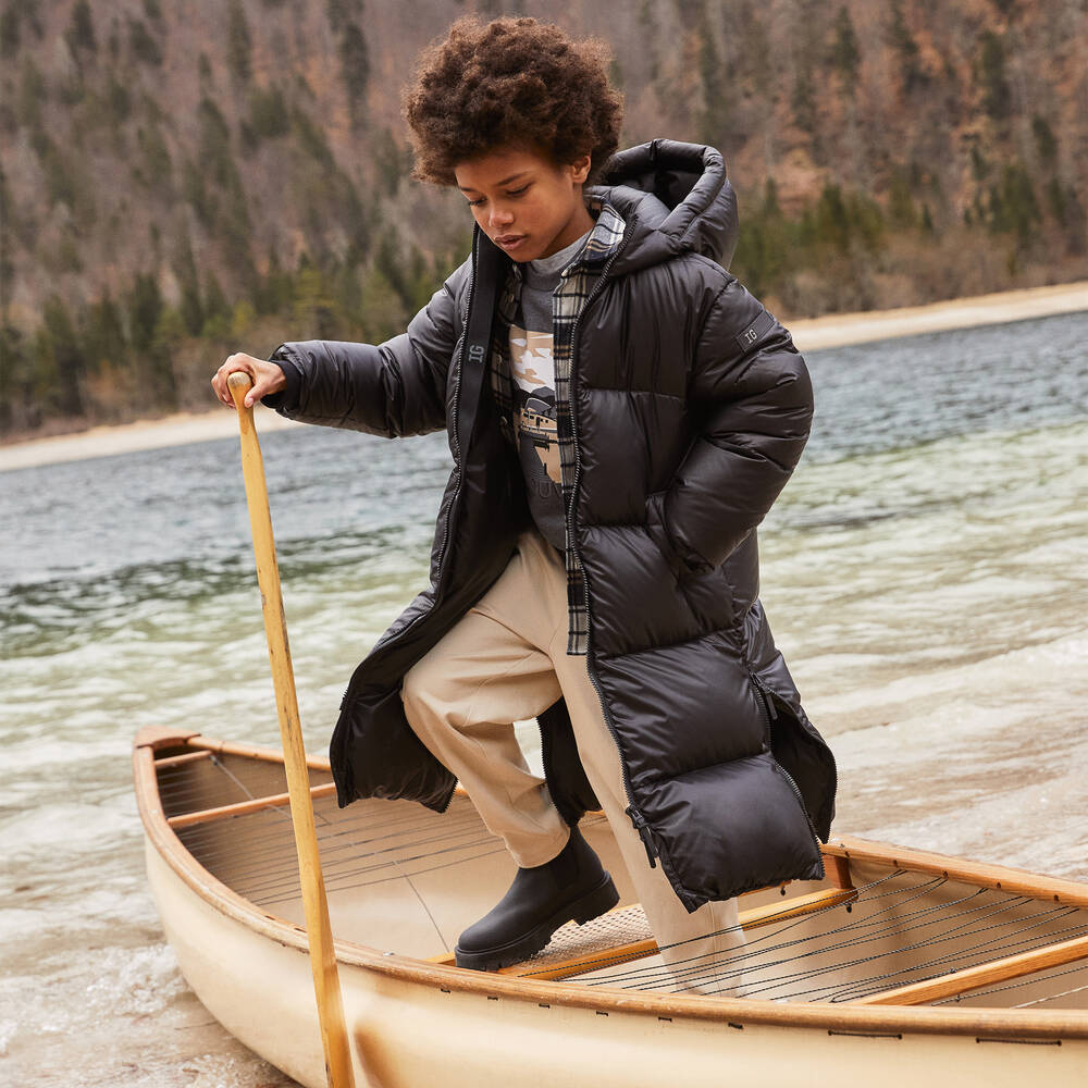 إيل غوفو-سويتشيرت قطن جيرسي لون رمادي داكن للأولاد | Childrensalon Outlet