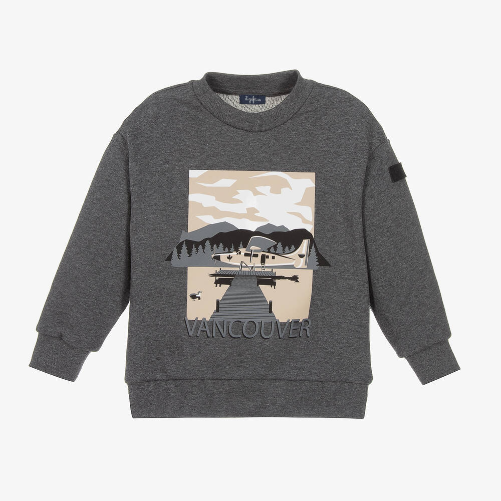 Il Gufo - Graues Baumwolljersey-Sweatshirt | Childrensalon