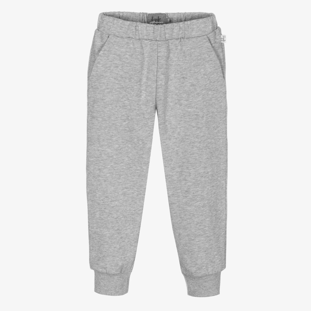 Il Gufo - Boys Grey Cotton Joggers | Childrensalon