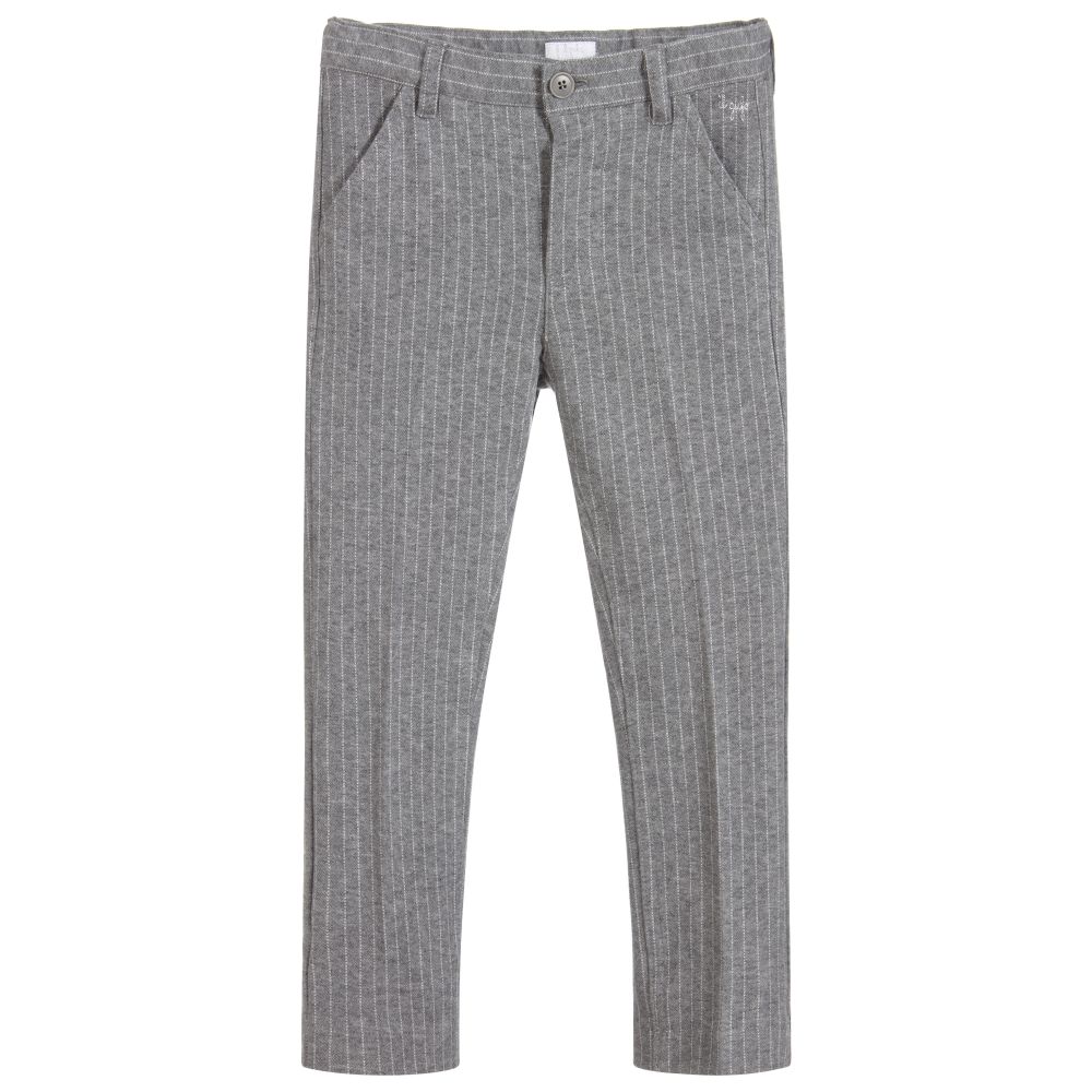 Il Gufo - Boys Grey Cotton Trousers | Childrensalon