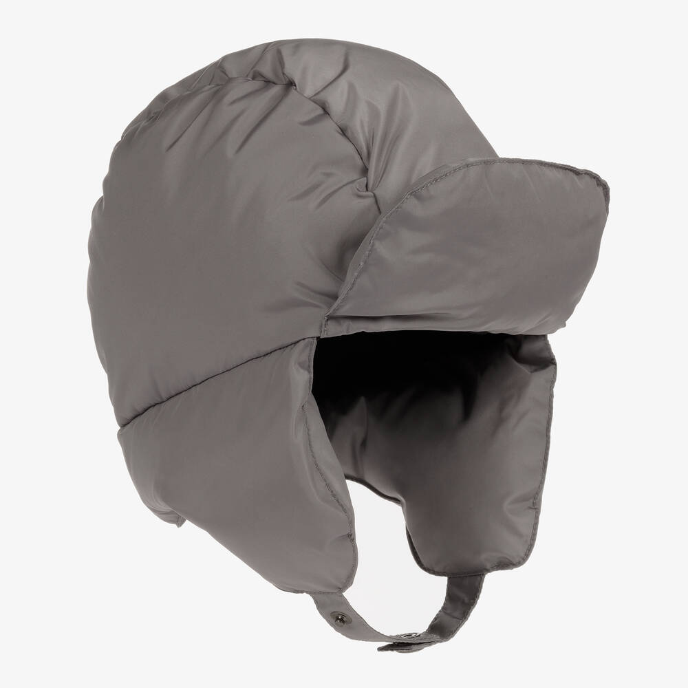 Il Gufo - Boys Grey Down Padded Hat | Childrensalon