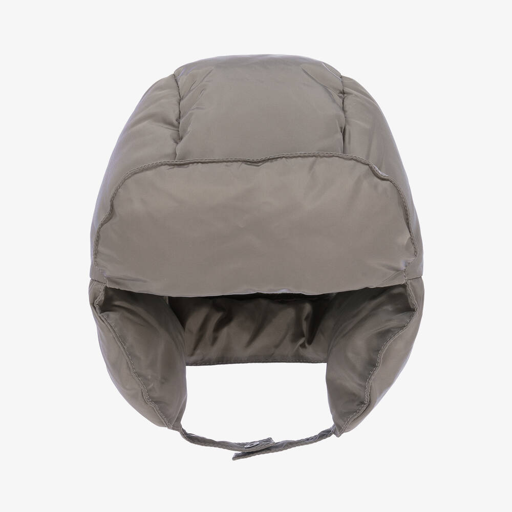 Il Gufo - Boys Grey Down Padded Trapper Hat | Childrensalon