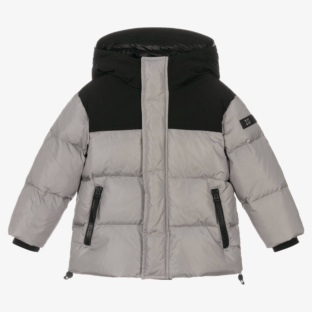 Il Gufo - Boys Grey Down Puffer Coat | Childrensalon