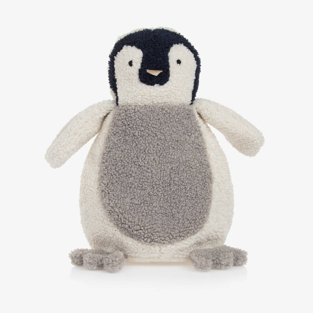 Il Gufo-Boys Grey Fleece Penguin Bag | Childrensalon Outlet