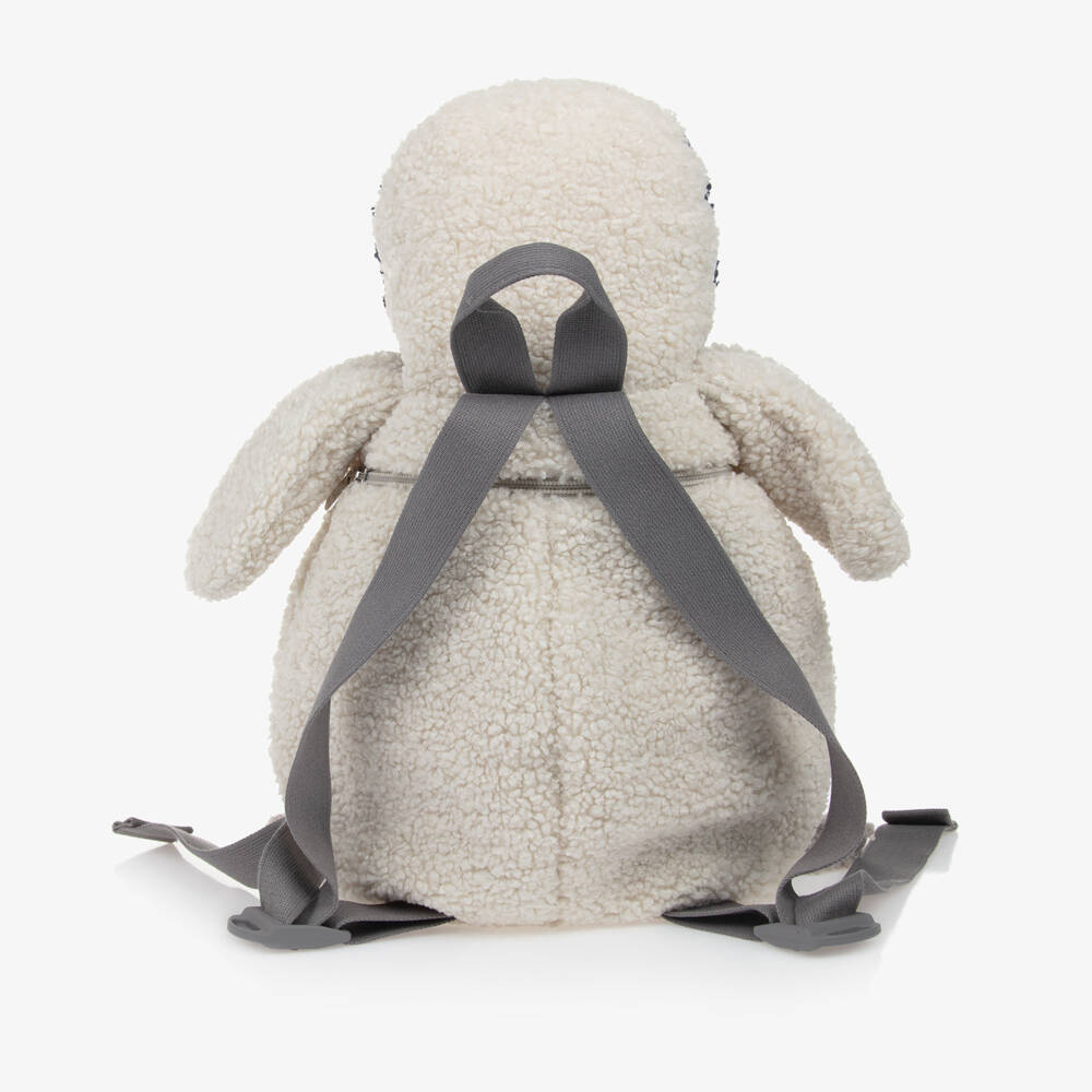 Il Gufo-Boys Grey Fleece Penguin Bag | Childrensalon Outlet