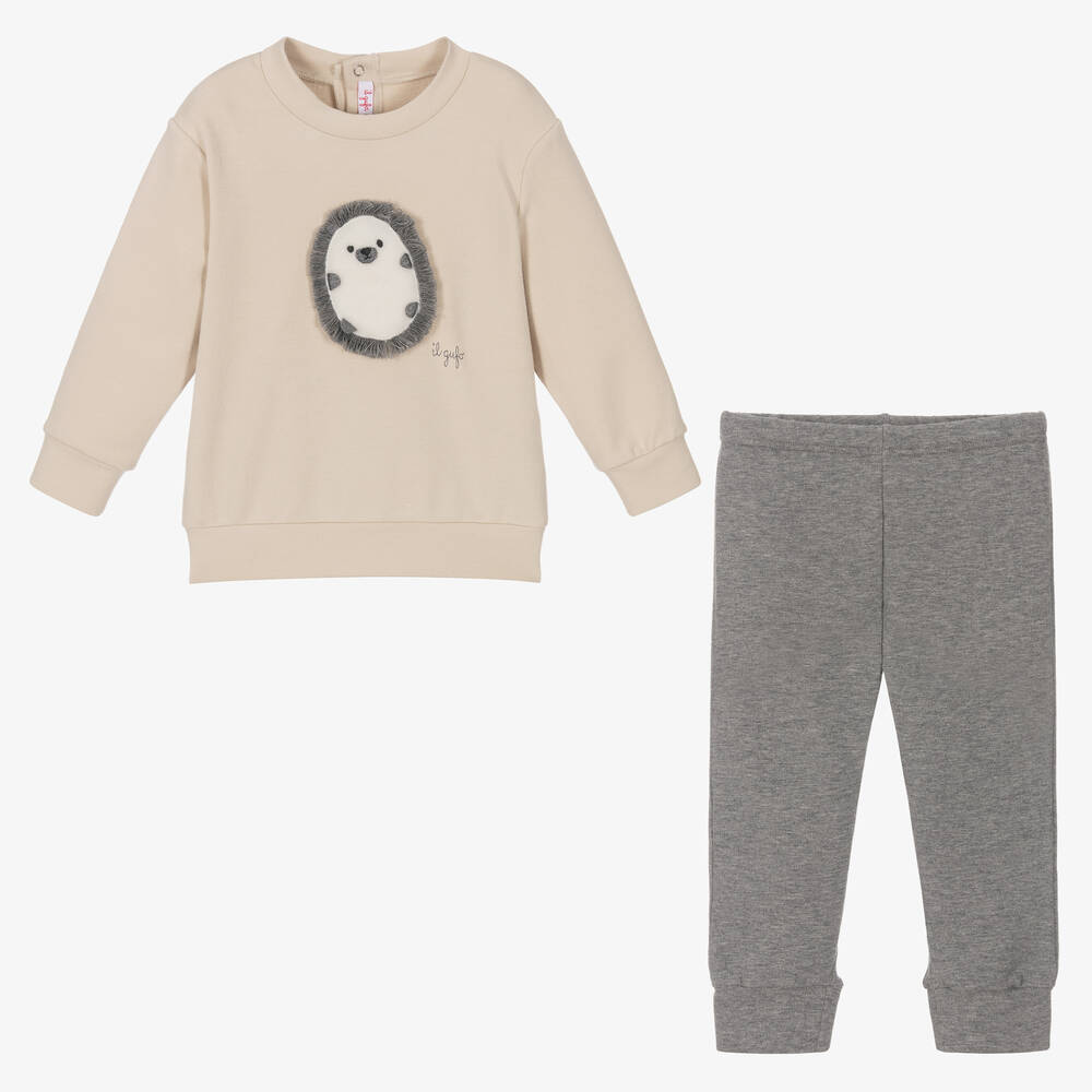 إيل غوفو-تراكسوت أطفال ولادي قطن جيرسي لون رمادي | Childrensalon Outlet