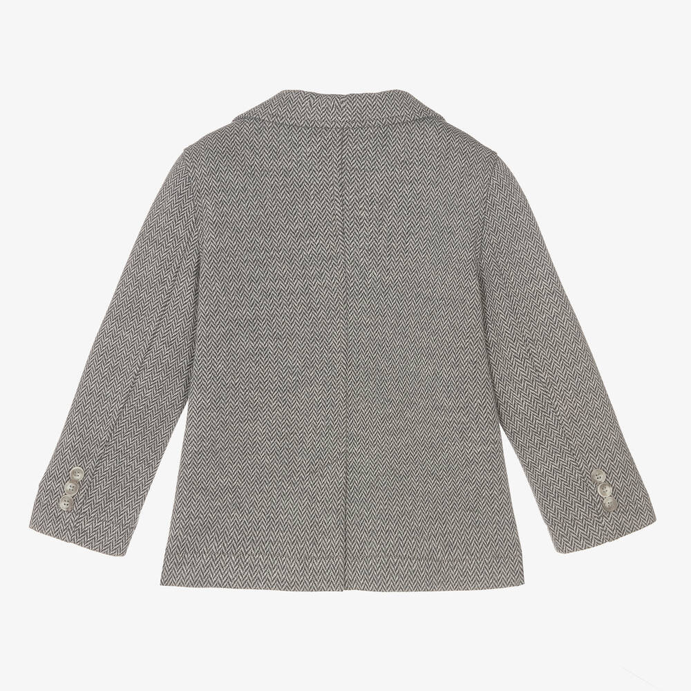 Il Gufo Boys Grey Herringbone Blazer