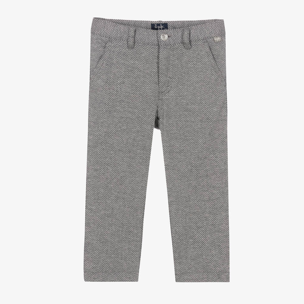 Il Gufo - Pantalon gris chevrons garçon | Childrensalon
